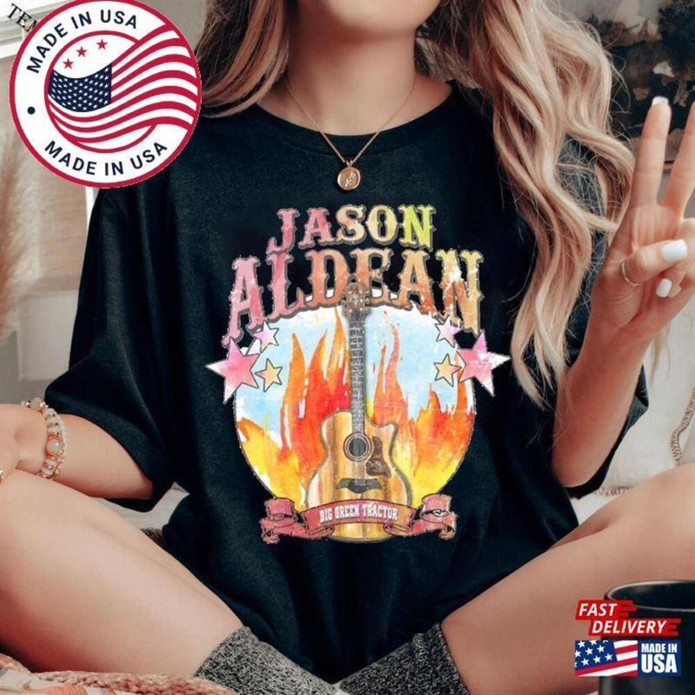 Jason Aldean Shirt Cowboys Skull Boots Ha Album Tour Unisex